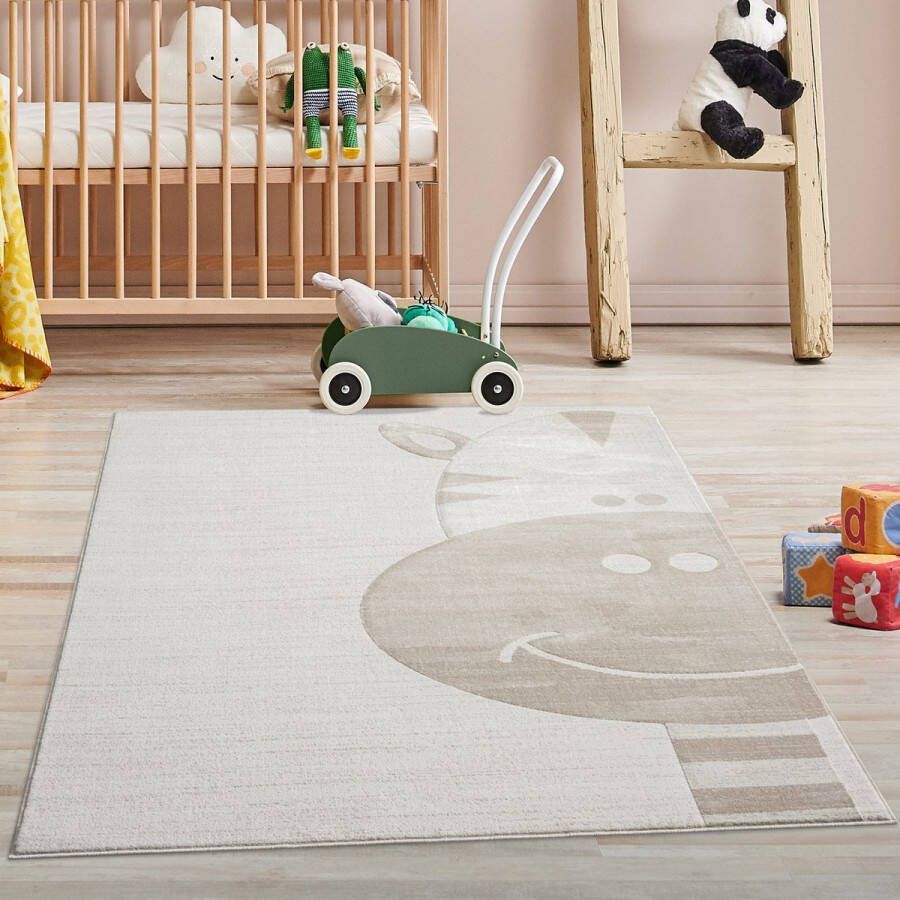 Muratap Tapijtenloods Mara Vloerkleed Kinderkamer Creme Laagpolig- 120x160 CM