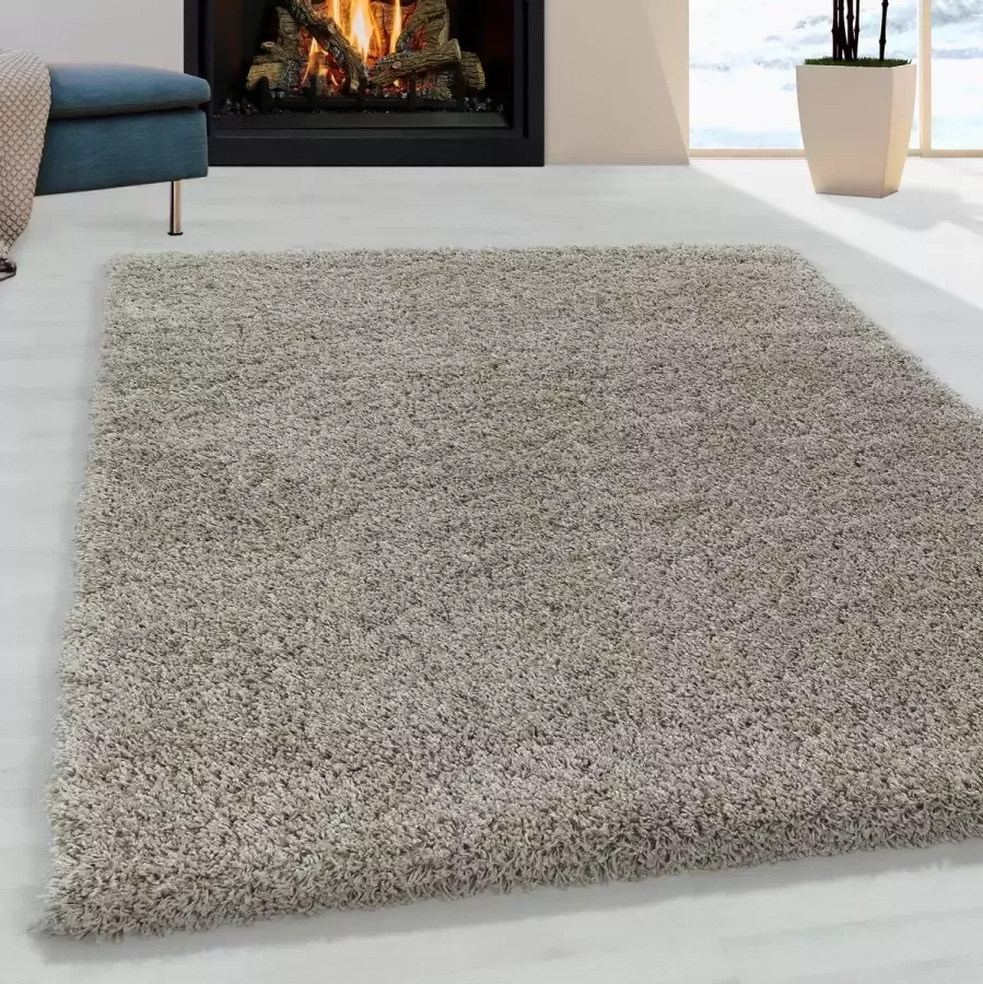 Muratap Tapijtenloods Monaco Soft Shaggy Hoogpolig Vloerkleed Beige- 160x230 CM