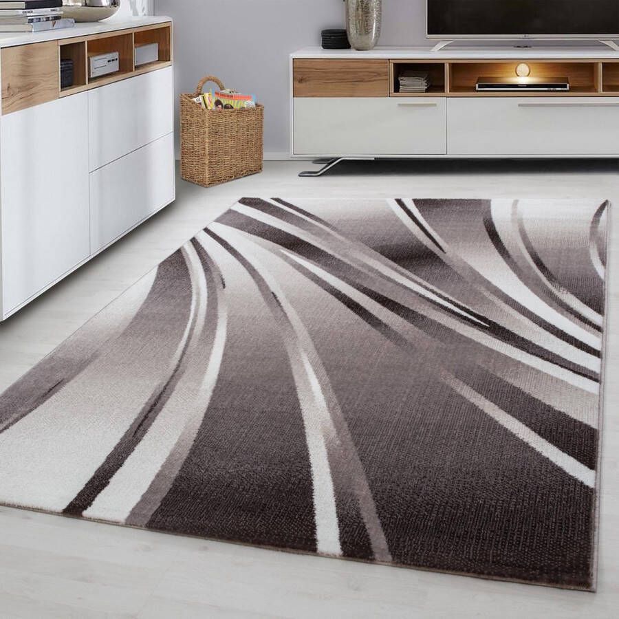 Muratap Tapijtenloods Parma Design Vloerkleed Bruin Beige Laagpolig