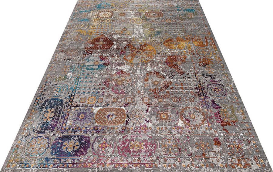 Muratap Tapijtenloods Picasso Feraghan Vloerkleed Vintage Multi Beige 240x340 CM Laagpolig Vloerkleed Retro Klassiek - Foto 3