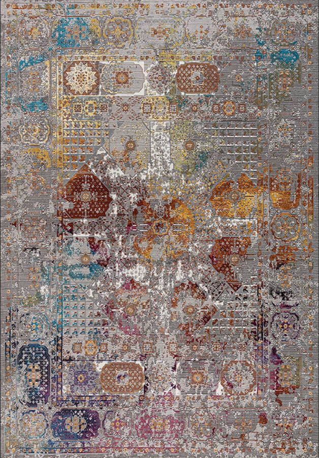 Muratap Tapijtenloods Picasso Feraghan Vintage Vloerkleed Multi Beige Laagpolig- 80x150 CM
