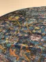 Muratap Tapijtenloods Picasso Sarough Vintage Rond Vloerkleed Blauw Laagpolig- 133 CM ROND - Thumbnail 2
