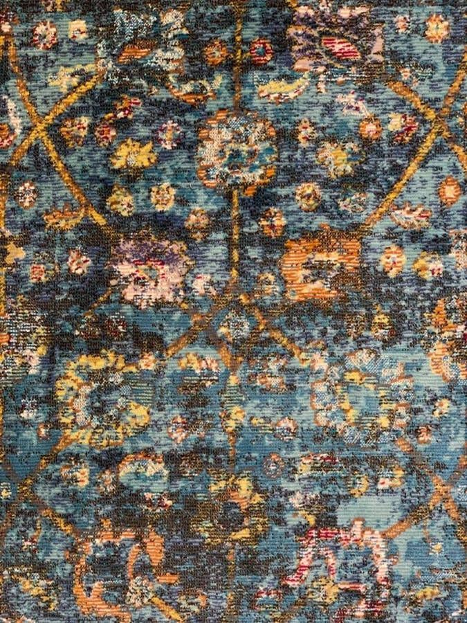 Muratap Tapijtenloods Picasso Sarough Vintage Vloerkleed Blauw Laagpolig- 140x200 CM - Foto 2