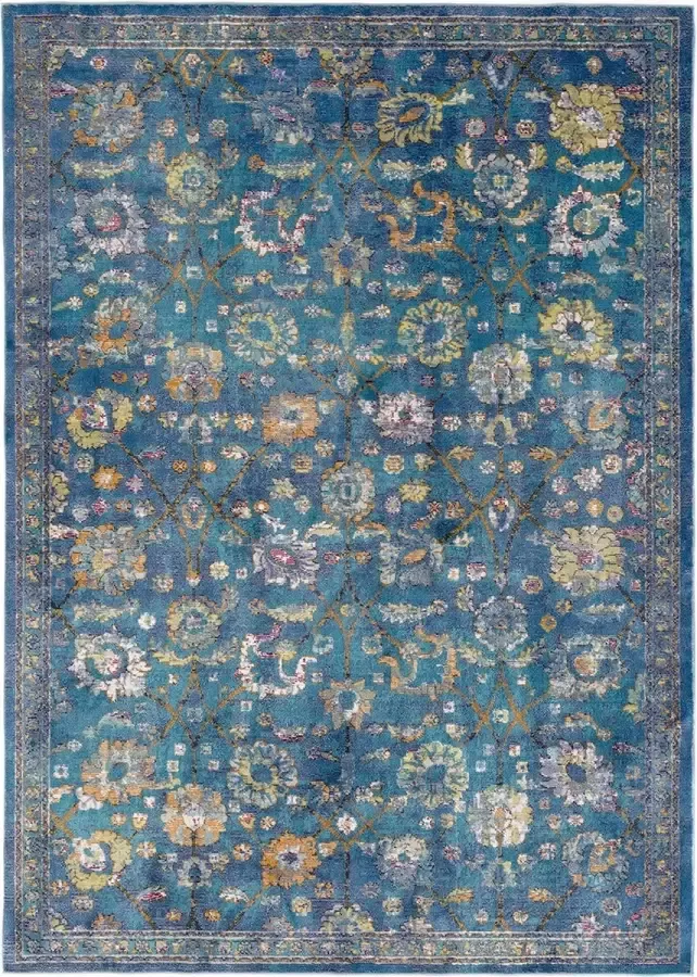 Muratap Tapijtenloods Picasso Sarough Vintage Vloerkleed Blauw Laagpolig- 160x230 CM - Foto 2