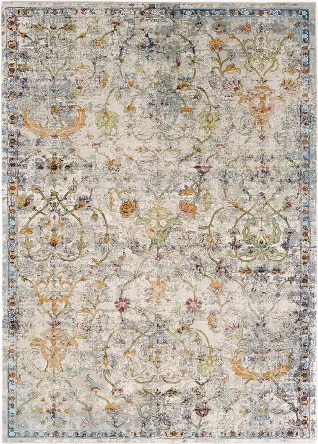 Muratap Tapijtenloods Picasso Sarough Vintage Vloerkleed Creme Beige Laagpolig- 240x290 CM - Foto 3