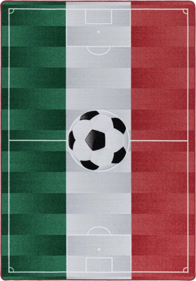 Muratap Tapijtenloods Play Vloerkleed Kinderkamer Voetbal Italië Laagpolig- 140x200 CM