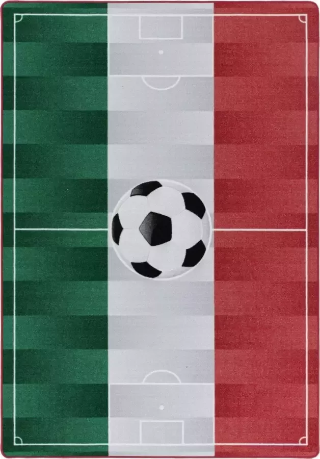 Muratap Tapijtenloods Play Vloerkleed Kinderkamer Voetbal Italië Laagpolig 80x120 CM