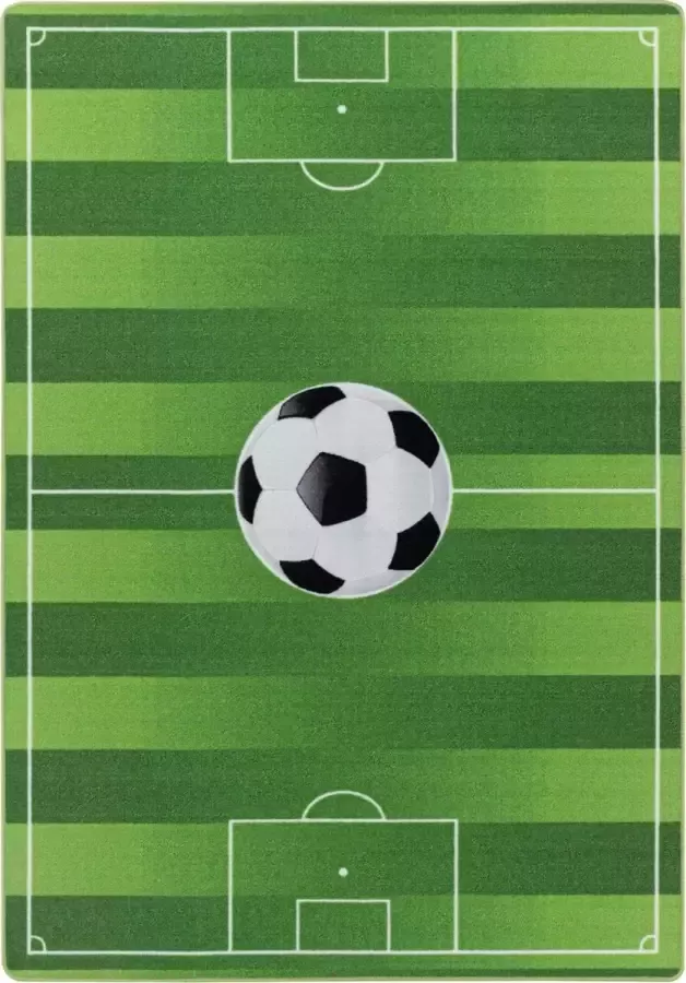 Muratap Tapijtenloods Play Vloerkleed Kinderkamer Voetbal Laagpolig Groen- 160x230 CM - Foto 2