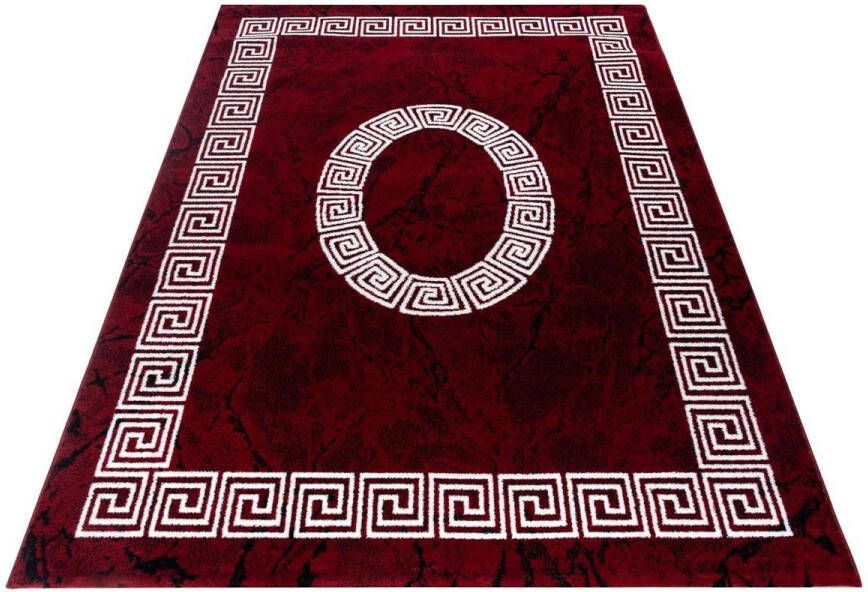 Muratap Plus Vloerkleed Laagpolig Tapijt Woonkamer Rood Wit- 120x170 CM
