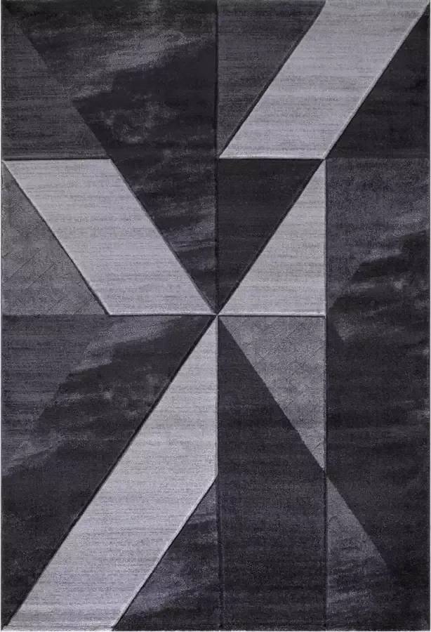 Muratap Tapijtenloods Relax Abstract Vloerkleed Grijs Laagpolig 80x150 CM