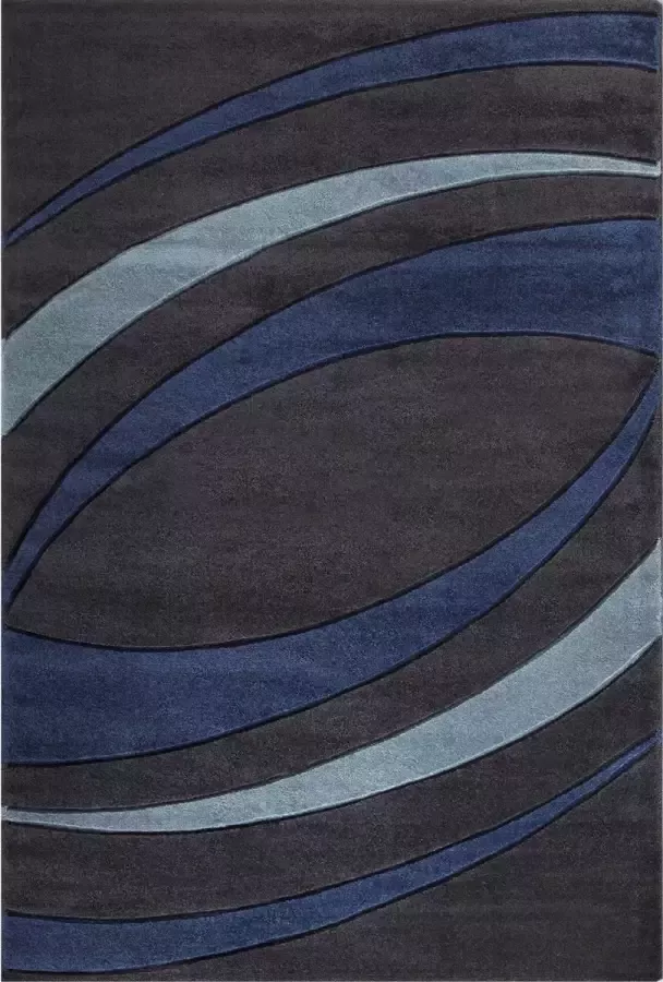 Muratap Tapijtenloods Relax Basic Vloerkleed Antraciet Blauw Laagpolig 200x290 CM