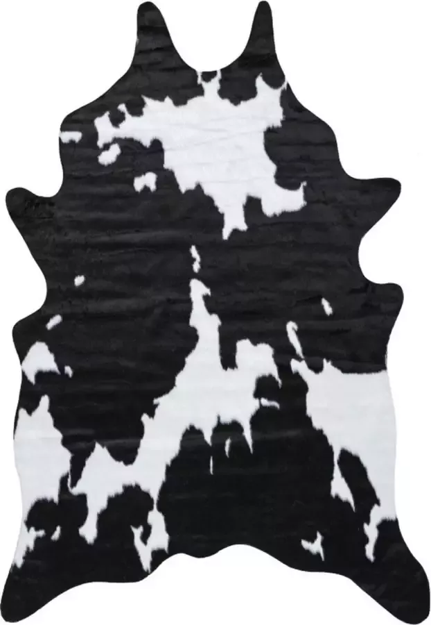 Muratap Tapijtenloods Rodeo Vacht Koe Zwart Wit 150x200 CM Imitatie Dierenhuid Dierenvel Antislip Vloerkleed