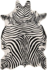 Muratap Tapijtenloods Rodeo Zebra Dierenhuid Anti-Slip Zwart Wit 150x200 CM