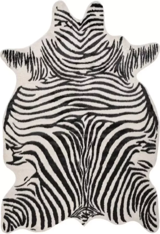 Muratap Tapijtenloods Rodeo Zebra Dierenhuid Anti-Slip Zwart Wit- 150x200 CM