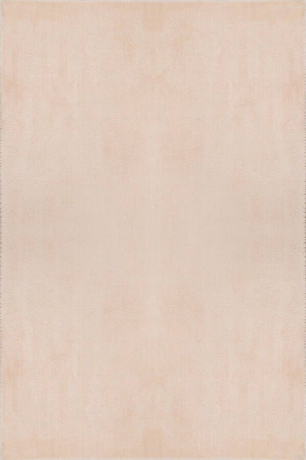 Muratap Tapijtenloods Samba Soft Fluffy Vloerkleed Laagpolig Beige- 200 CM ROND - Foto 2