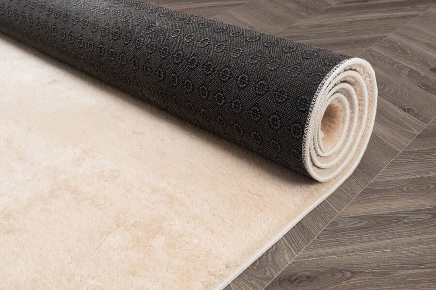 Muratap Tapijtenloods Samba Soft Fluffy Vloerkleed Laagpolig Donker Beige- 120x170 CM