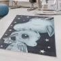 Muratap Tapijtenloods Sandy Laagpolig Baby Kinderkamer Vloerkleed Grijs Blauw 120x170 CM - Thumbnail 2