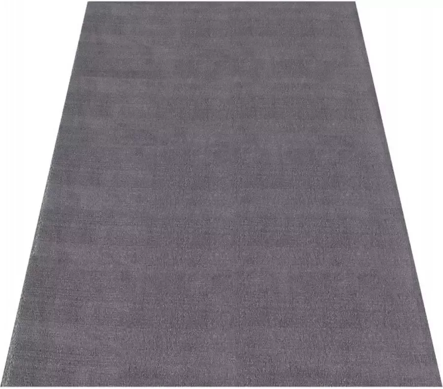 Muratap Tapijtenloods Soft Basics Wasbaar Effen Vloerkleed Grijs Hoogpolig- 120 CM ROND - Foto 2