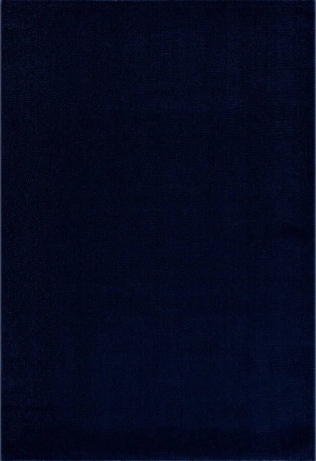 Muratap Tapijtenloods Uni Effen Laagpolig Vloerkleed Modern Donker Blauw Navy- 160x230 CM - Foto 1