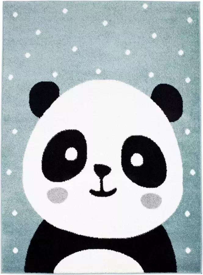 Muratap Tapijtenloods Vloerkleed Bubble Kids Panda Blauw- 160x230 CM