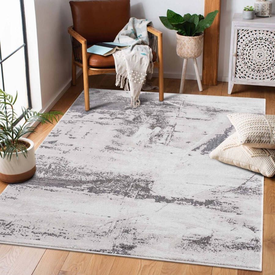 Muratap Tapijtenloods Vloerkleed Chic Woonkamer Grijs Laagpolig Tapijt- 140x200 CM - Foto 2