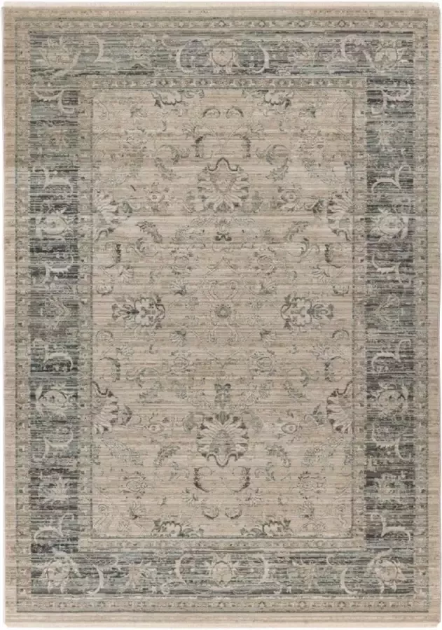 Muratap Tapijtenloods Vogue Vintage Kader Vloerkleed Laagpolig Beige- 120x170 CM