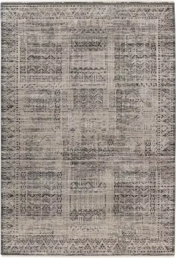 Muratap Tapijtenloods Vogue Vintage Vloerkleed Laagpolig Grijs- 160x230 CM