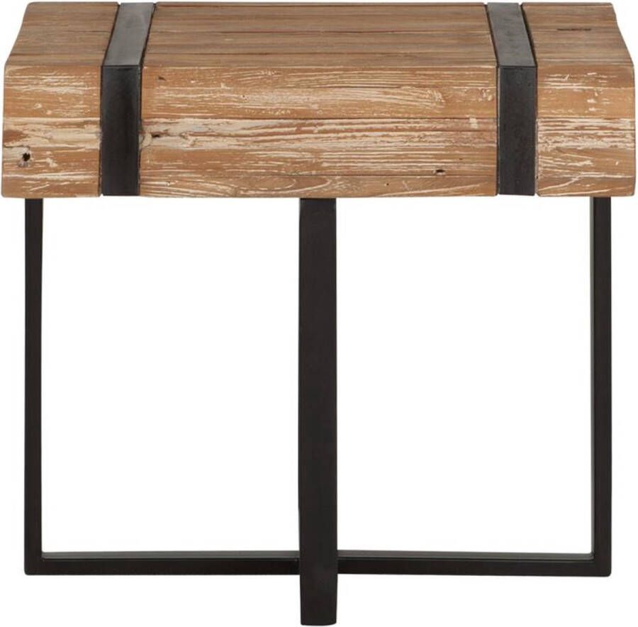 Must Living Coffee table Bumper rectangular 45x35x50 cm teak and iron white wash - Foto 1