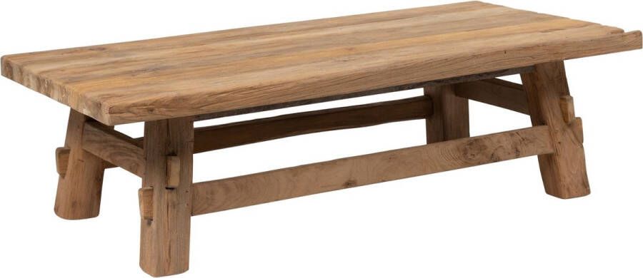 Must Living Coffee table Tuscany rectangular 35x120x60 cm rustic recycled teakwood top 4 cm - Foto 1