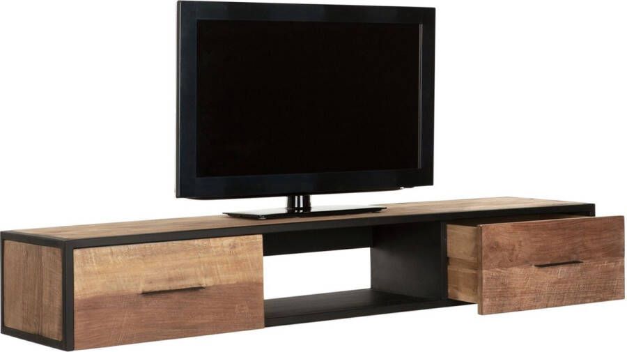 MUST Living Hangend TV-meubel Elemental Teakhout 160cm Naturel