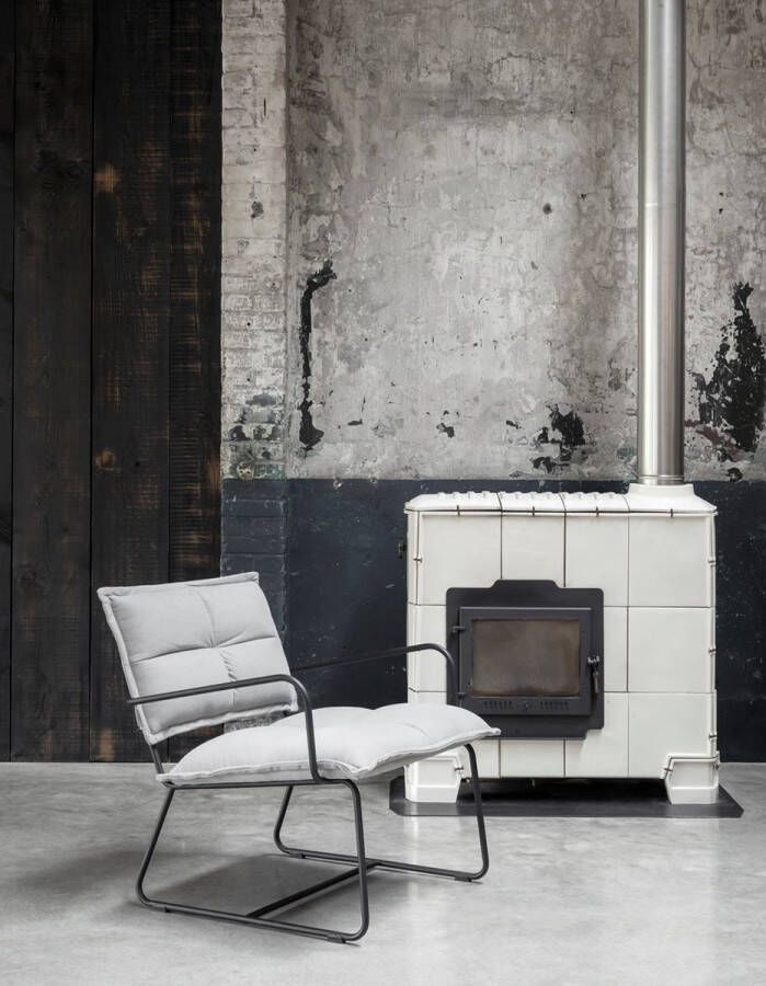 Must Living Lounge chair Hug 75x70x75 cm stonewashed cotton grey - Foto 3