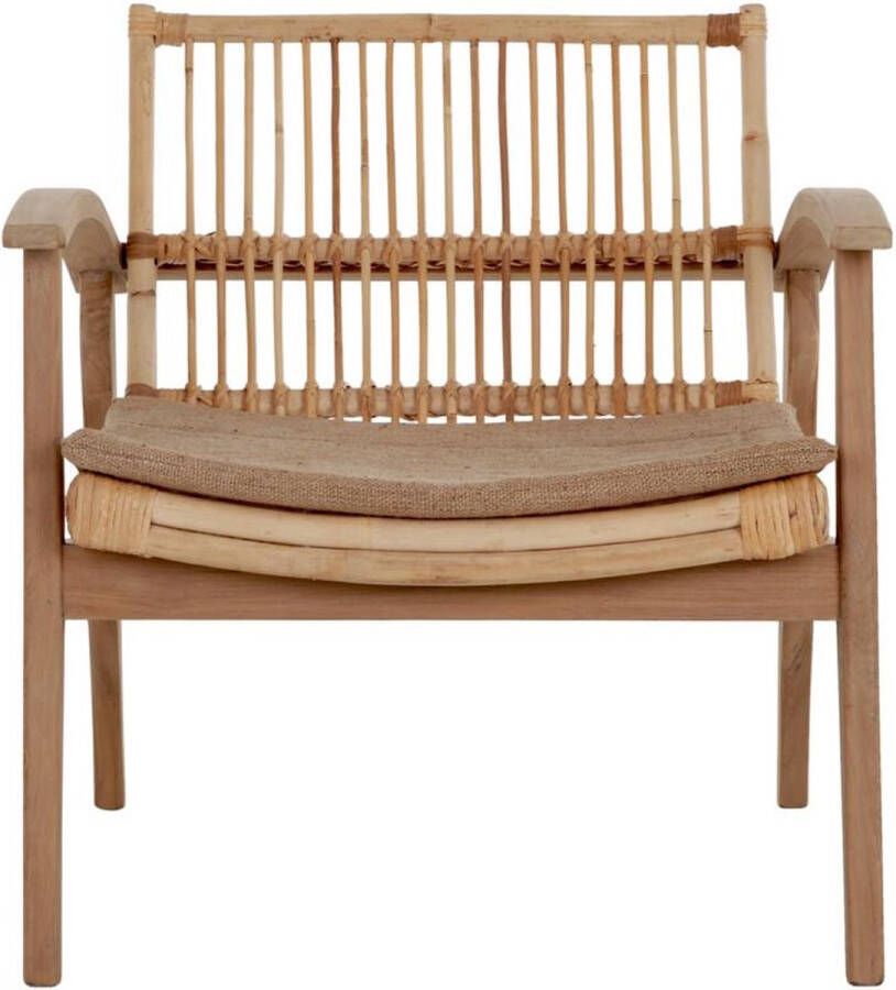 Must Living Lounge chair Marvin 75x68x75 cm teakwood rattan with cushion jute - Foto 2
