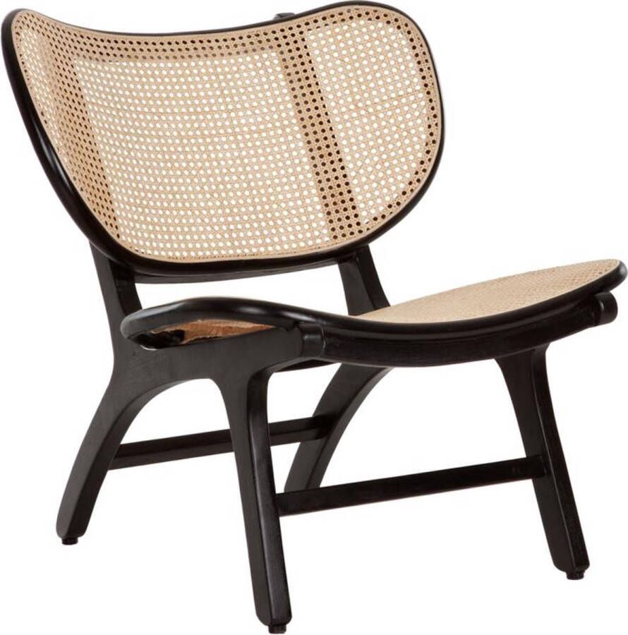 Must Living Lounge chair Orion 78x69x83 cm black frame with natural rattan webbing - Foto 2