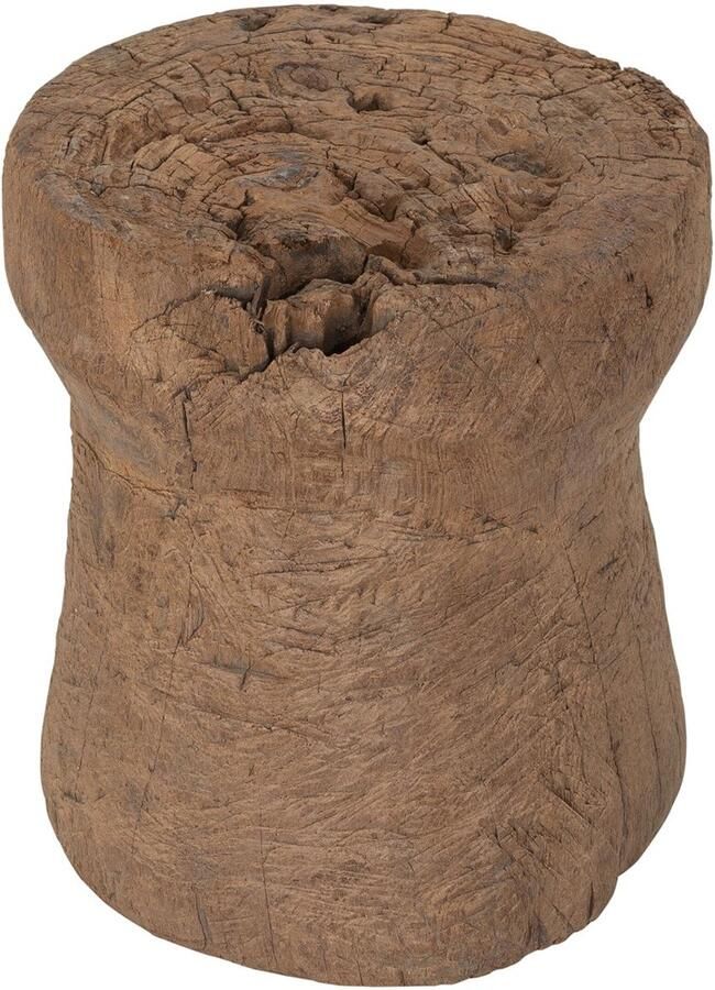 Must Living Antiques Side table Toba ±35xØ30 cm recycled teakwood