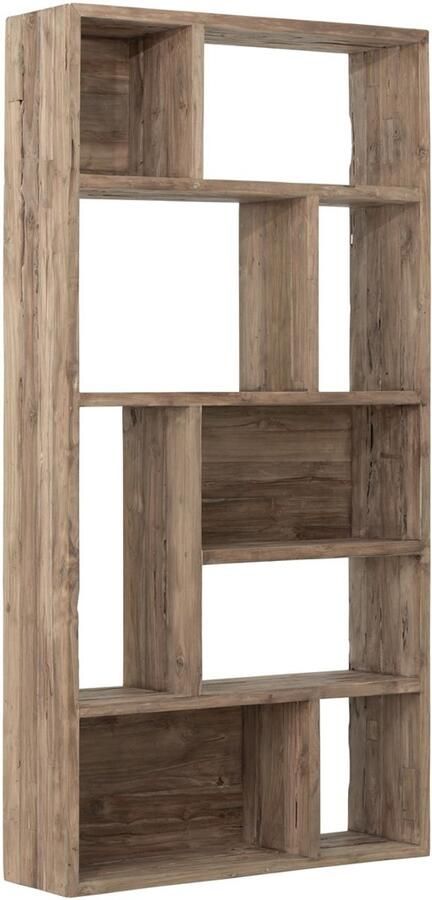 Must Living Bookrack Gallery 9 open racks 195x100x30 cm extreme rustic teakwood