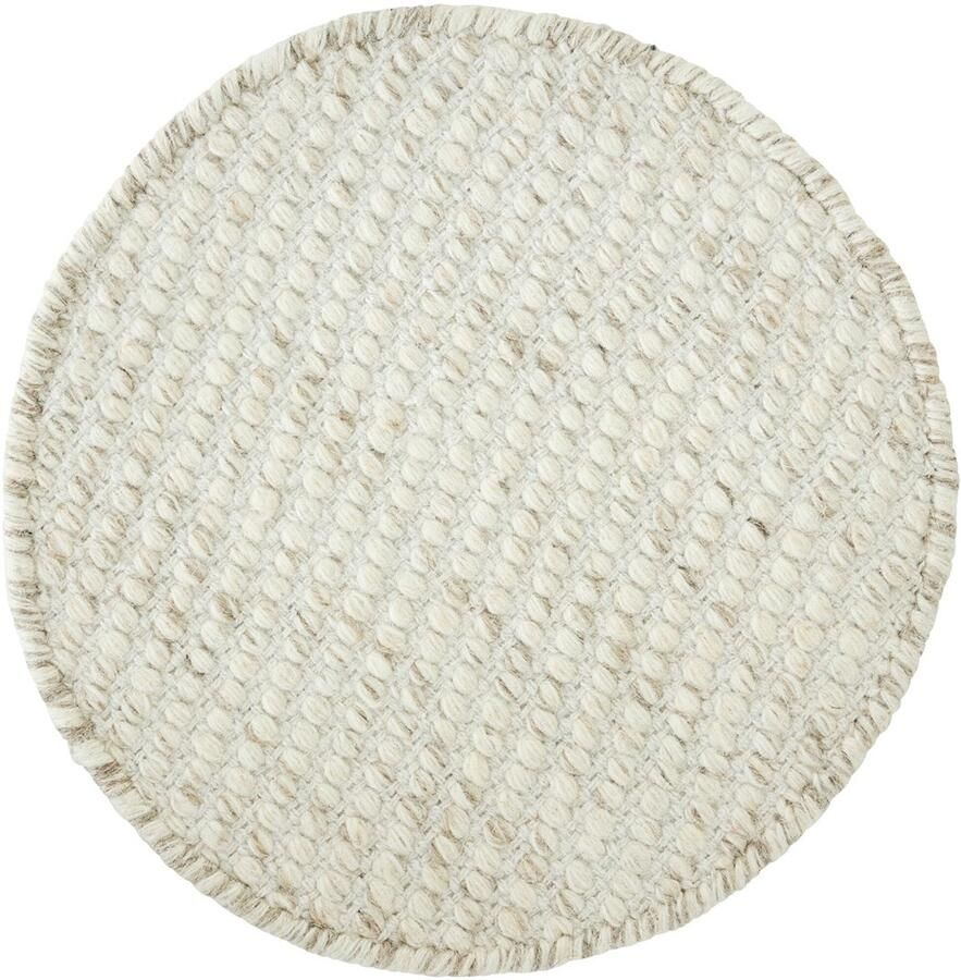 Must Living Carpet Asuri round medium Ø200 cm ivory 80% wool 20% cotton