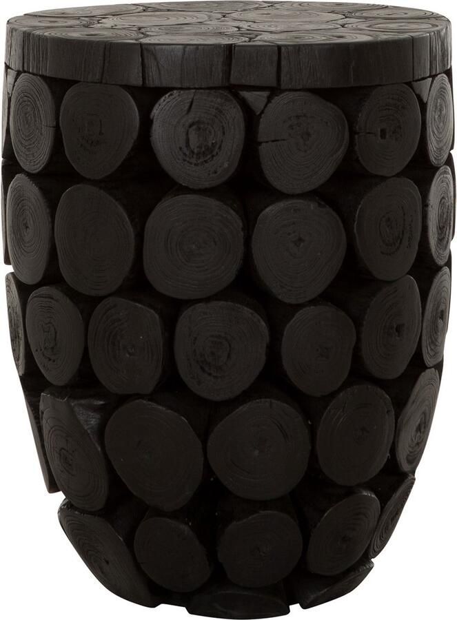 Must Living Coffee table Cone high 46xØ36 cm teakbranch black with natural cracks