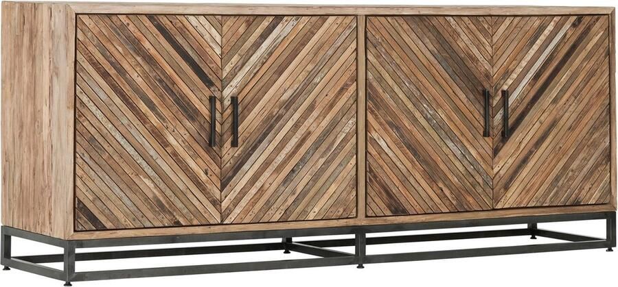Must Living Dressoir Budapest 4 doors 100x195x45 cm rustic teakwood