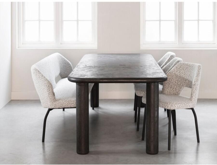 Must Living Side chair Bloom 82x54x57 cm bouclé light grey - Foto 2