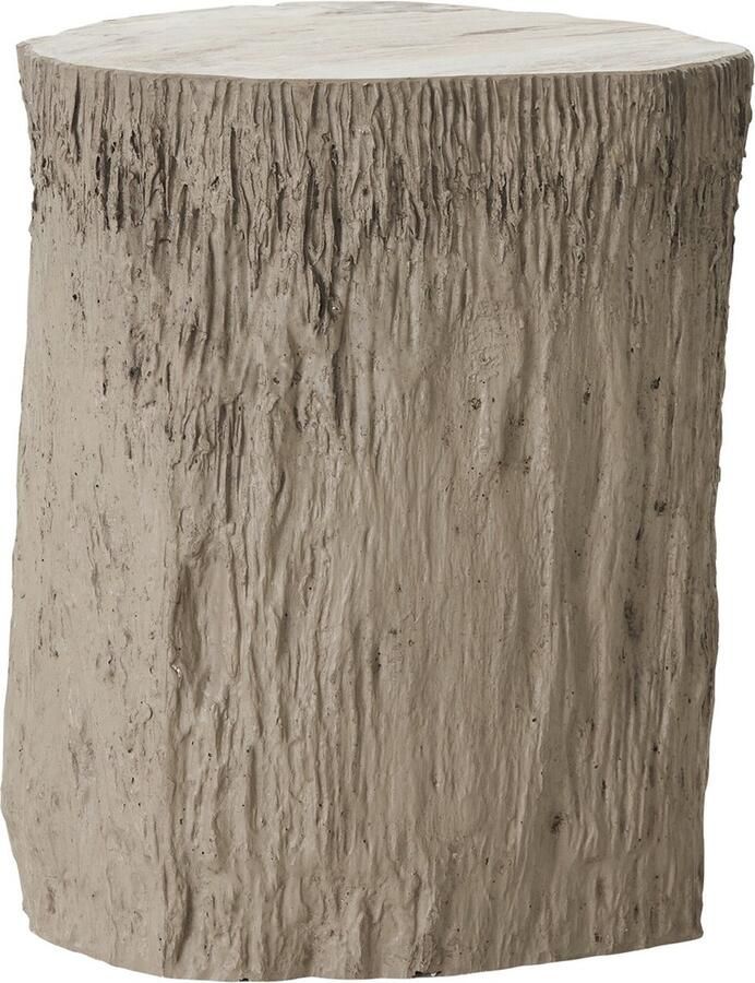 MUST Living Bijzettafel Rocca Versteend hout 39cm Bruin Rond