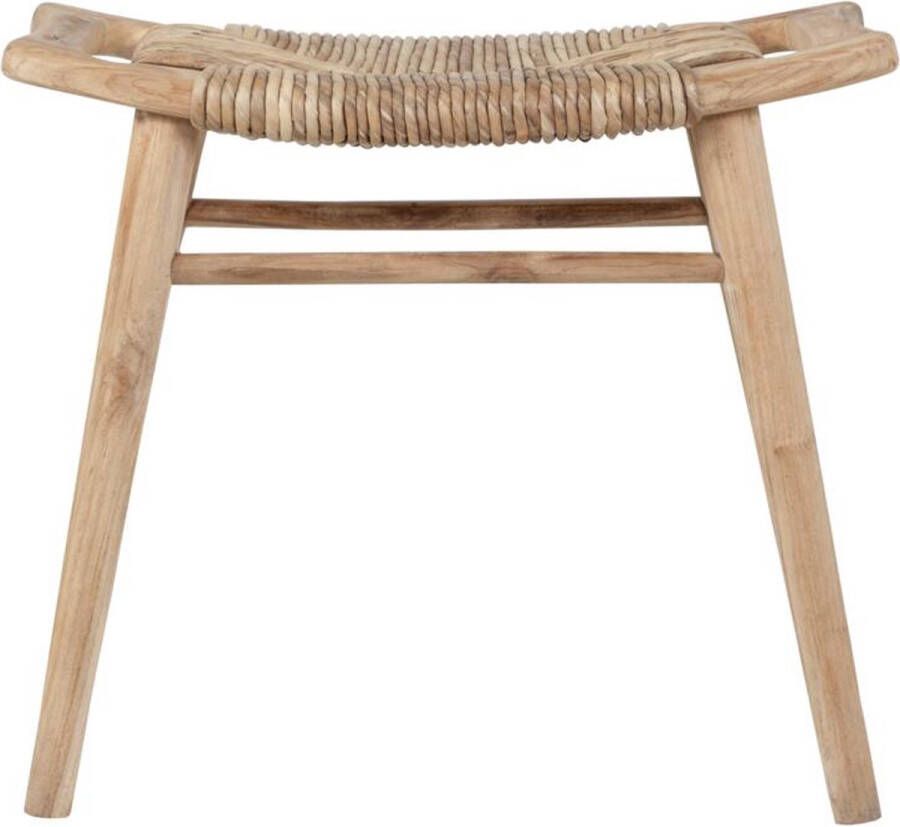 Must Living Stool Rex 50x55x42 cm recycled teakwood with banana bark seat - Foto 1