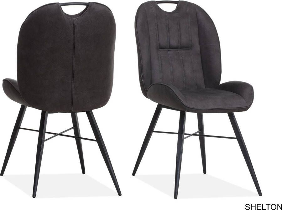 MX Sofa Eetkamer stoel Shelton Antraciet