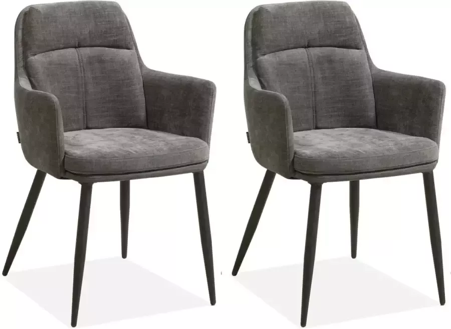 MX Sofa Eetkamerstoel Donna Ash (set van 2 stoelen)