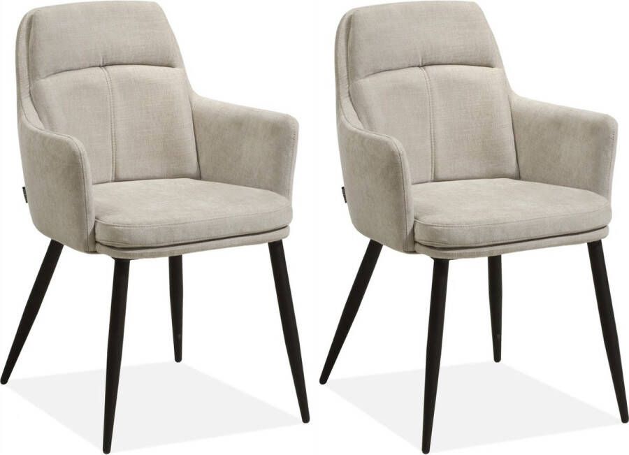 MX Sofa Eetkamerstoel Donna Toffee (set van 2 stoelen)
