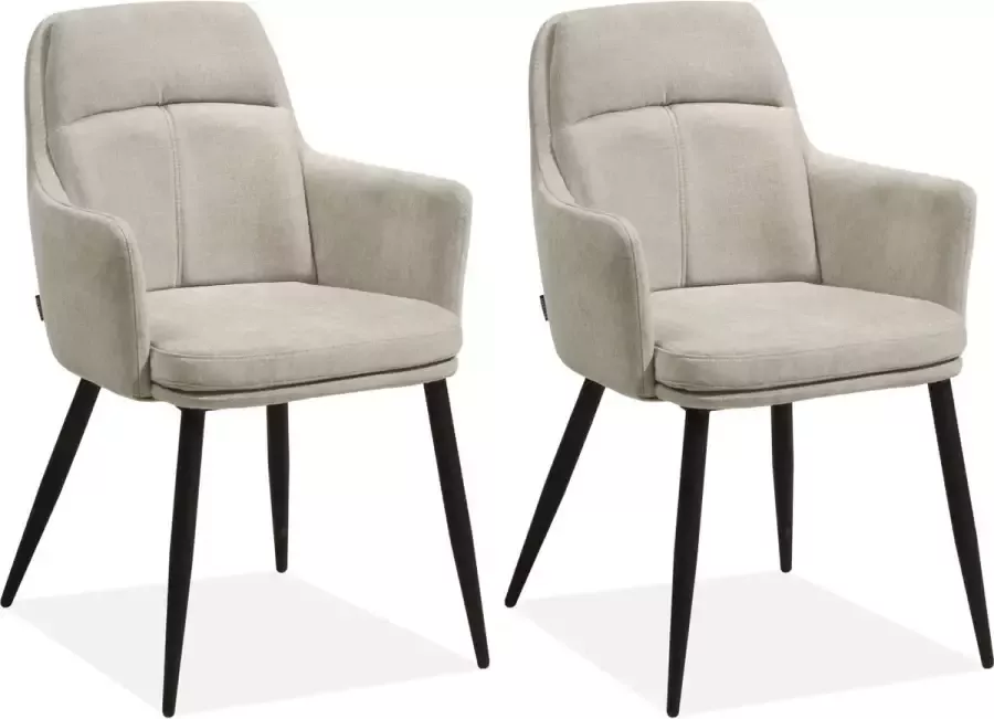 MX Sofa Eetkamerstoel Donna Toffee (set van 2 stoelen)