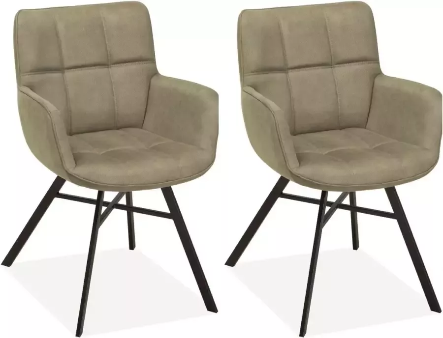 MX Sofa Eetkamerstoel Marcon Thyme (set van 2 stuks)