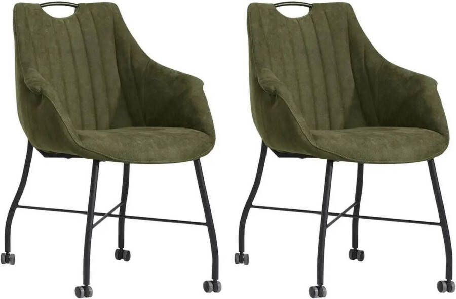 MX Sofa Eetkamerstoel Metric Moss (set van 2 stoelen)