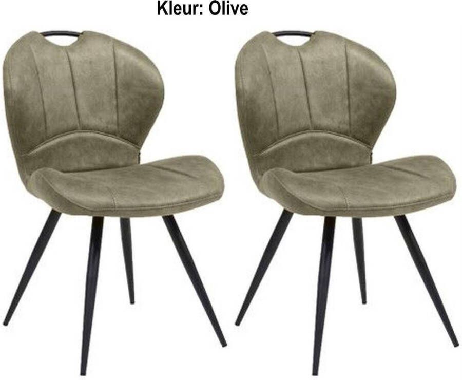 MX Sofa Eetkamerstoel Miracle Olive (set van 2 stuks)