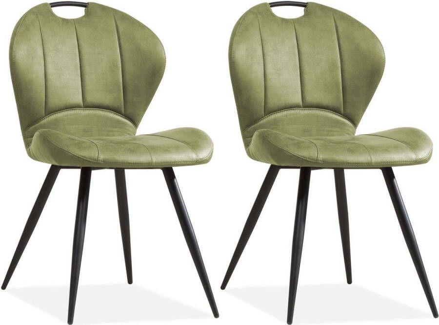 MX Sofa Eetkamerstoel Miracle Olive (set van 2 stuks)