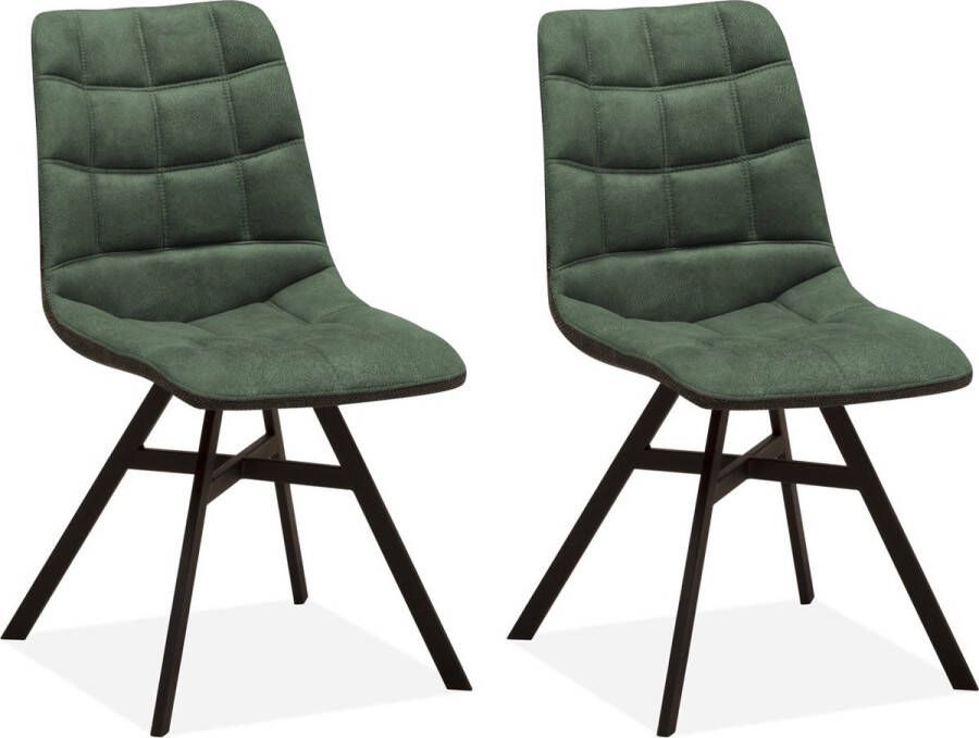 MX Sofa Eetkamerstoel Nynke Mosgroen (set van 2 stoelen)